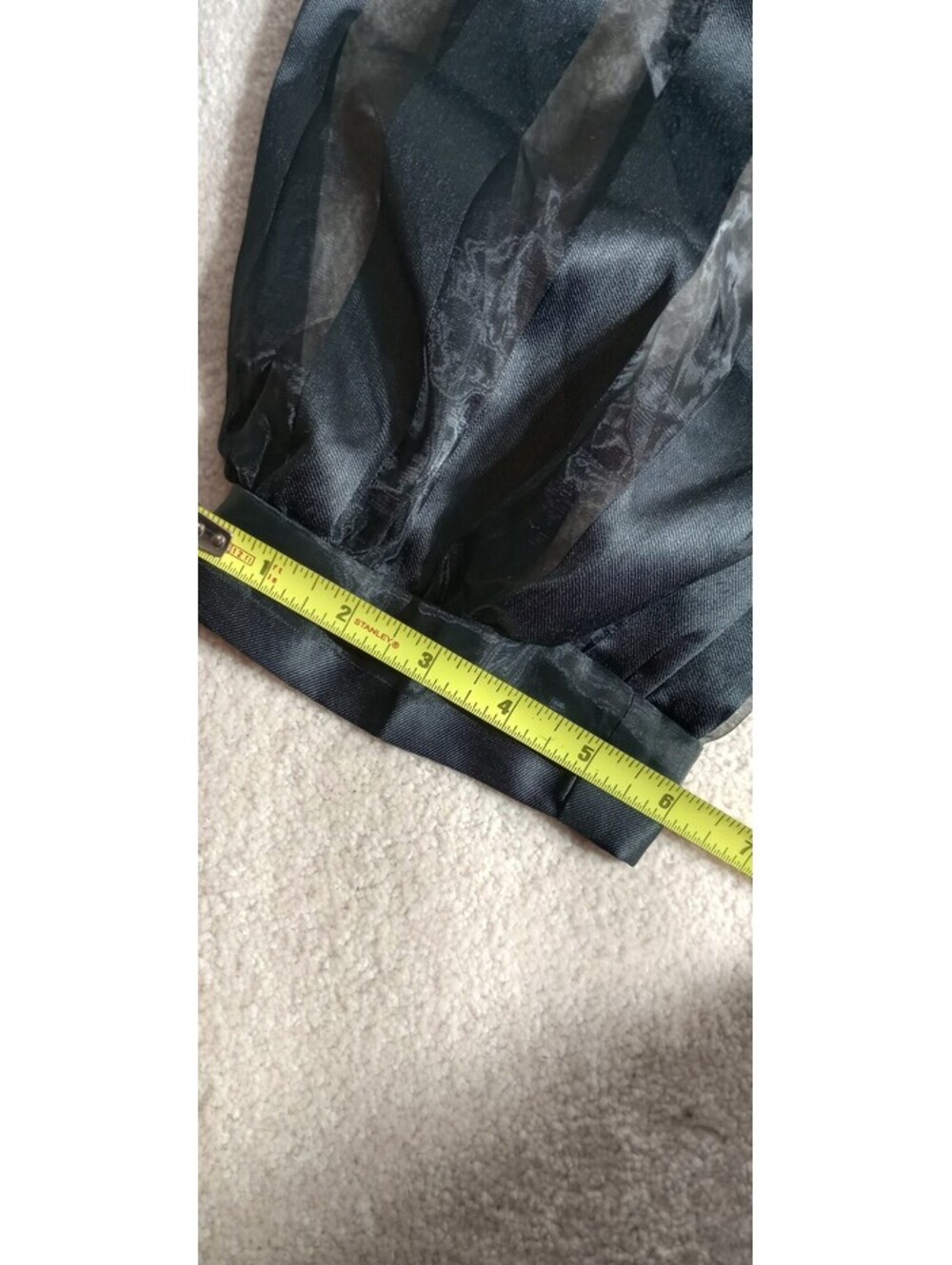 Kaktus Jacket Womens Black Stripe Sheer Organza Fairy Formal Event Artsy Gala XL - Picture 12 of 16